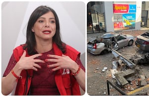 María Paz Gaviria y la imagen que se encontró en Pereira tras el terremoto.