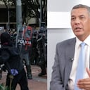 Al costado derecho de la imagen el general (r) Jorge Mora, ministro de Defensa del gobierno de Abelardo De La Espriella.