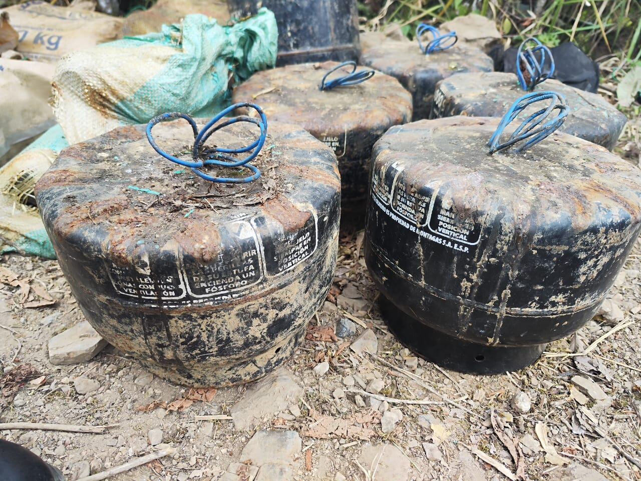 Explosivos de las disidencias de las Farc encontrados en Nariño.