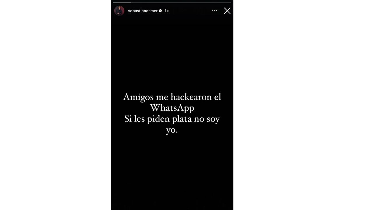 Anuncio del actor Sebastián Osorio