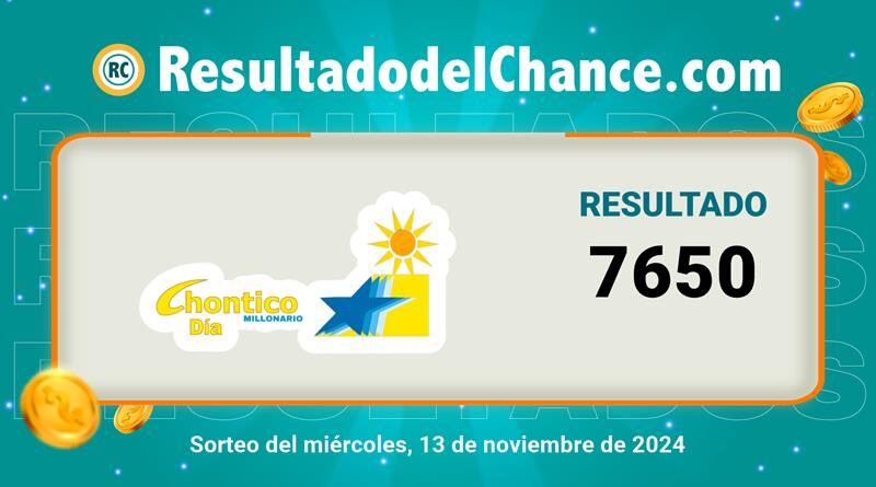 Resultado Lotería Chontico Día 13 de noviembre de 2024
