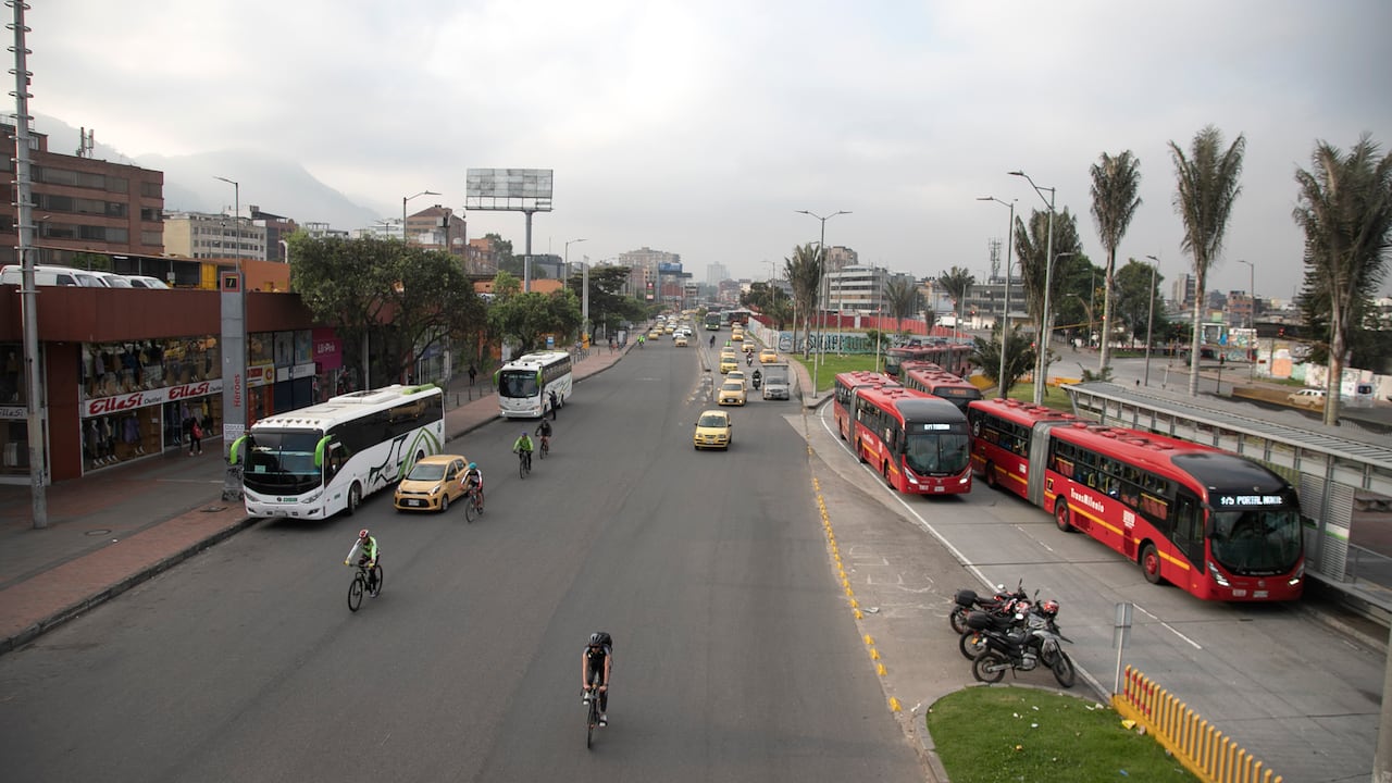 TransMilenio opera con toda su capacidad durante el Día sin Carro en Bogotá.