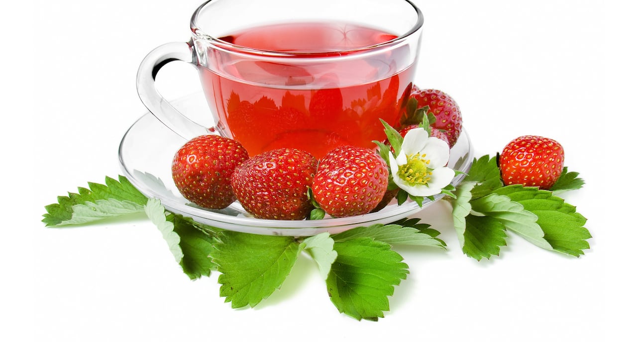 Té de hojas de fresa