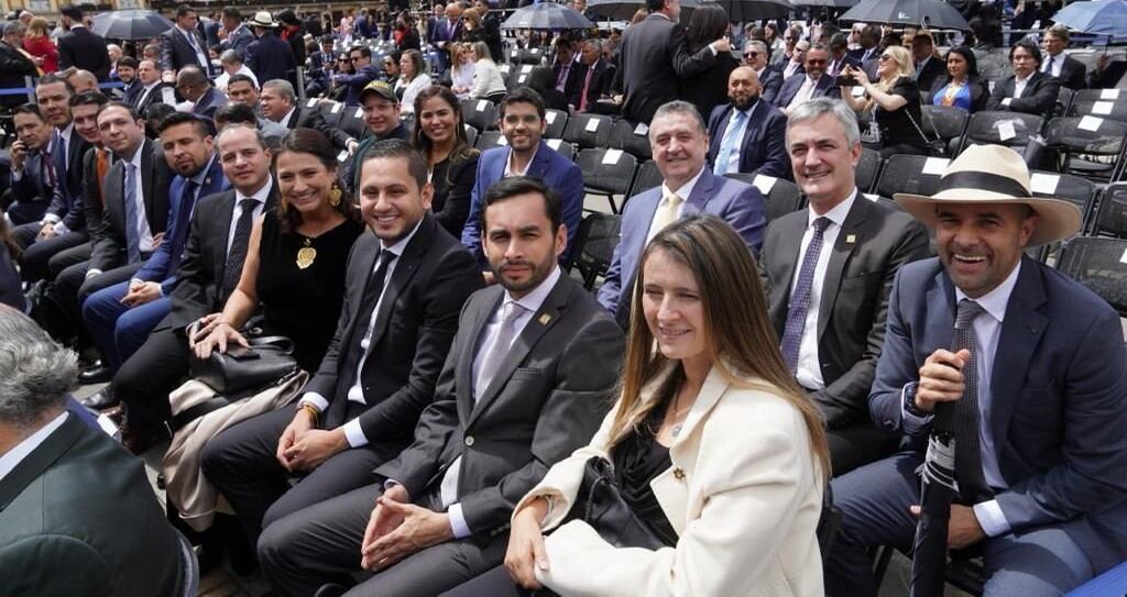 La bancada del Centro Democrático que asistió a la posesión de Gustavo Petro