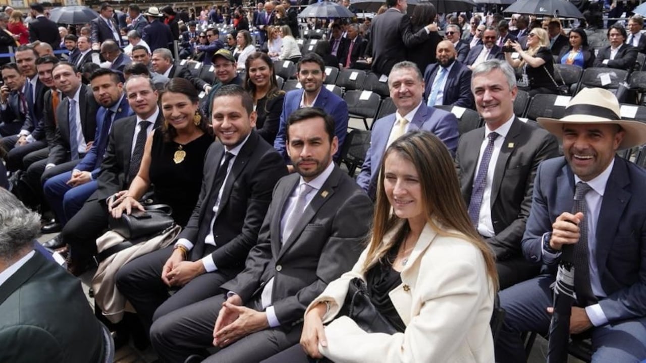 La bancada del Centro Democrático que asistió a la posesión de Gustavo Petro