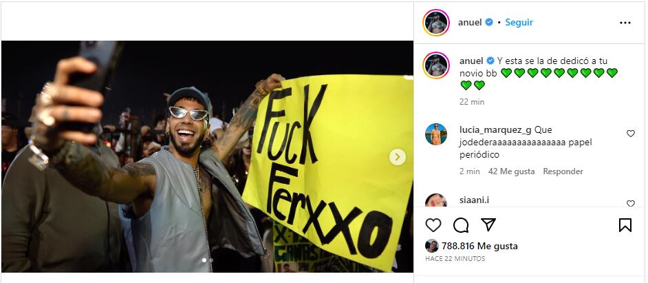 Anuel le envía pullas a Feid Ferxxo Karol G
