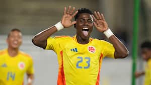 Néiser Villareal con los colores de la Selección Colombia.