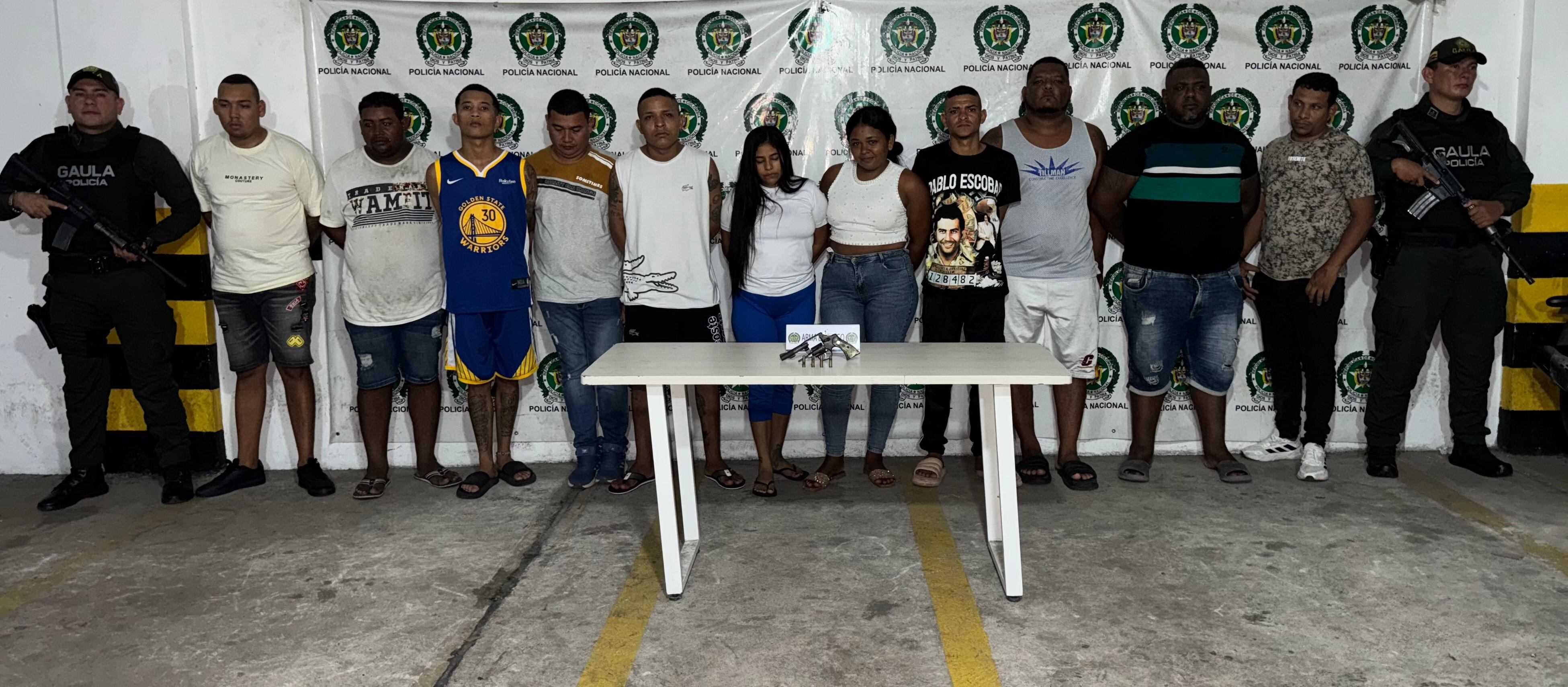 Capturados por extorsión.