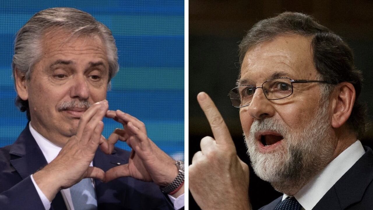 Alberto Fernández, presidente de Argentina y Mariano Rajoy expresidente de España