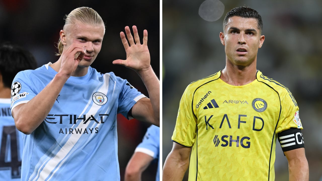 Erling Haaland y Cristiano Ronaldo, estrellas del fútbol mundial.