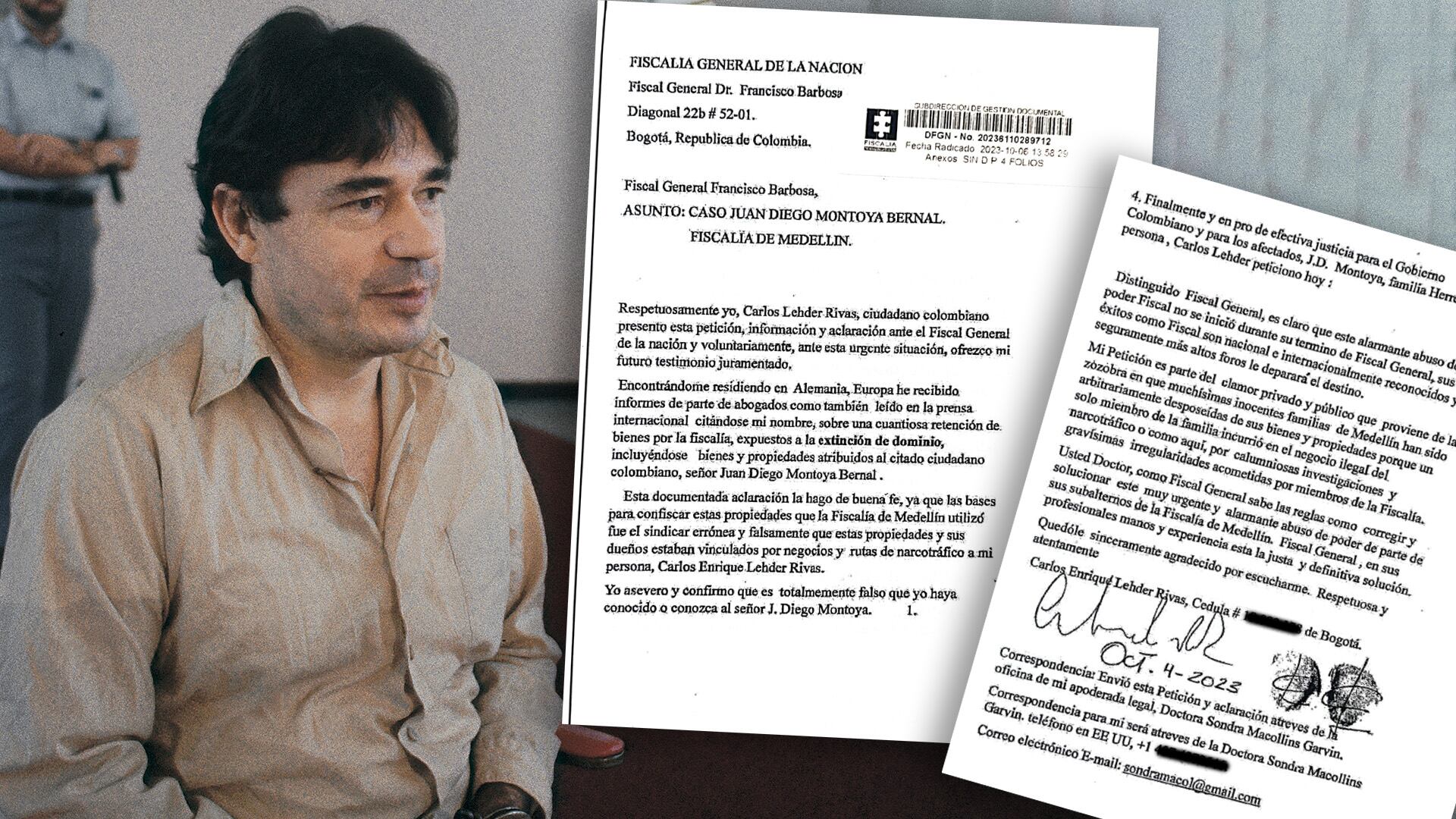 CARLOS LEHDER  carta fiscalía