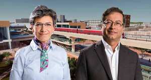 Claudia López y Gustavo Petro pelea Metro