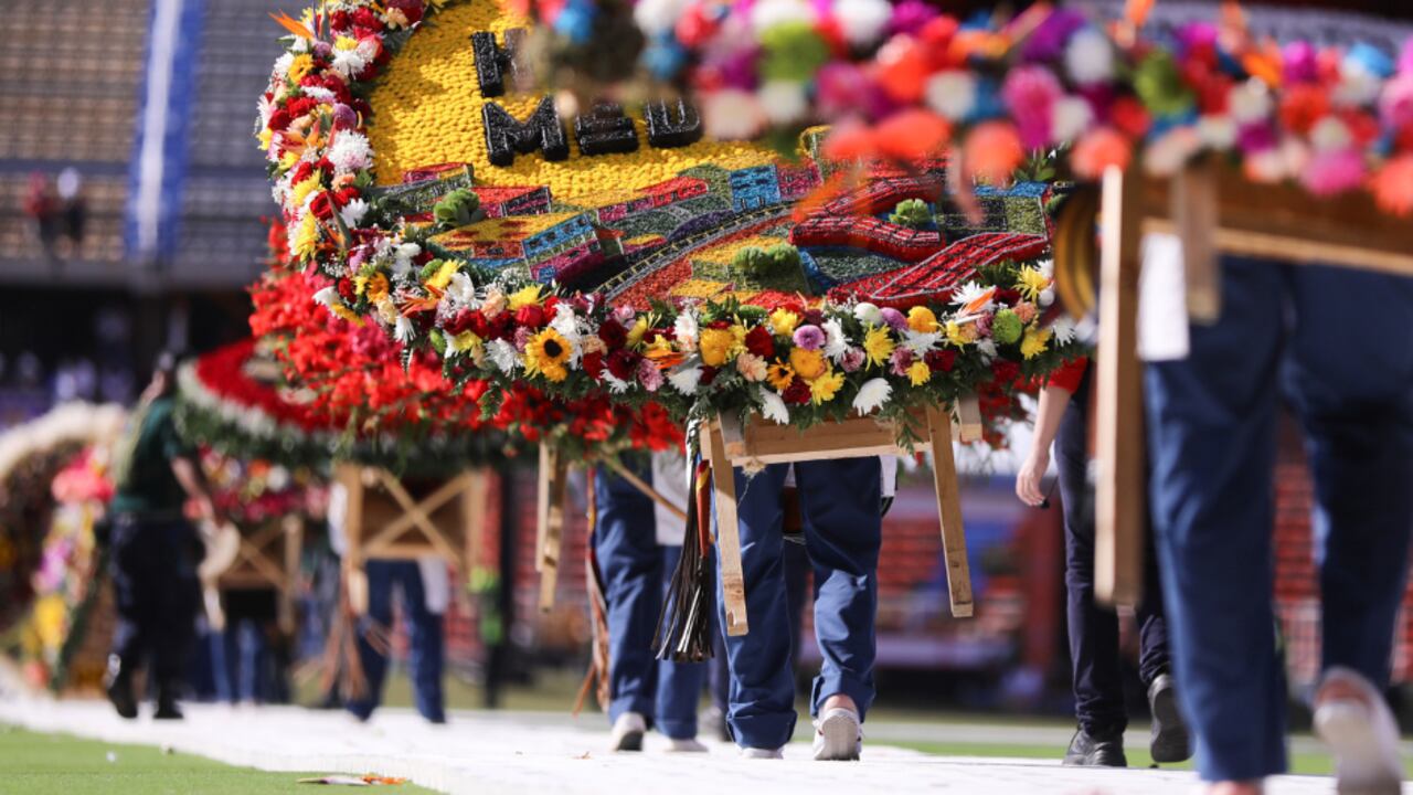 Desfile de silleteros en Medellín.