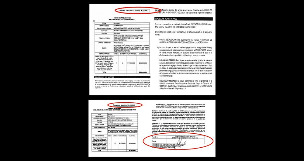  La Secretaría de Transparencia entregó a la Fiscalía los documentos que se convirtieron en la prueba de las presuntas irregularidades en la millonaria contratación de la UNGRD. La entidad pidió investigar al ahora exdirector Olmedo López. 