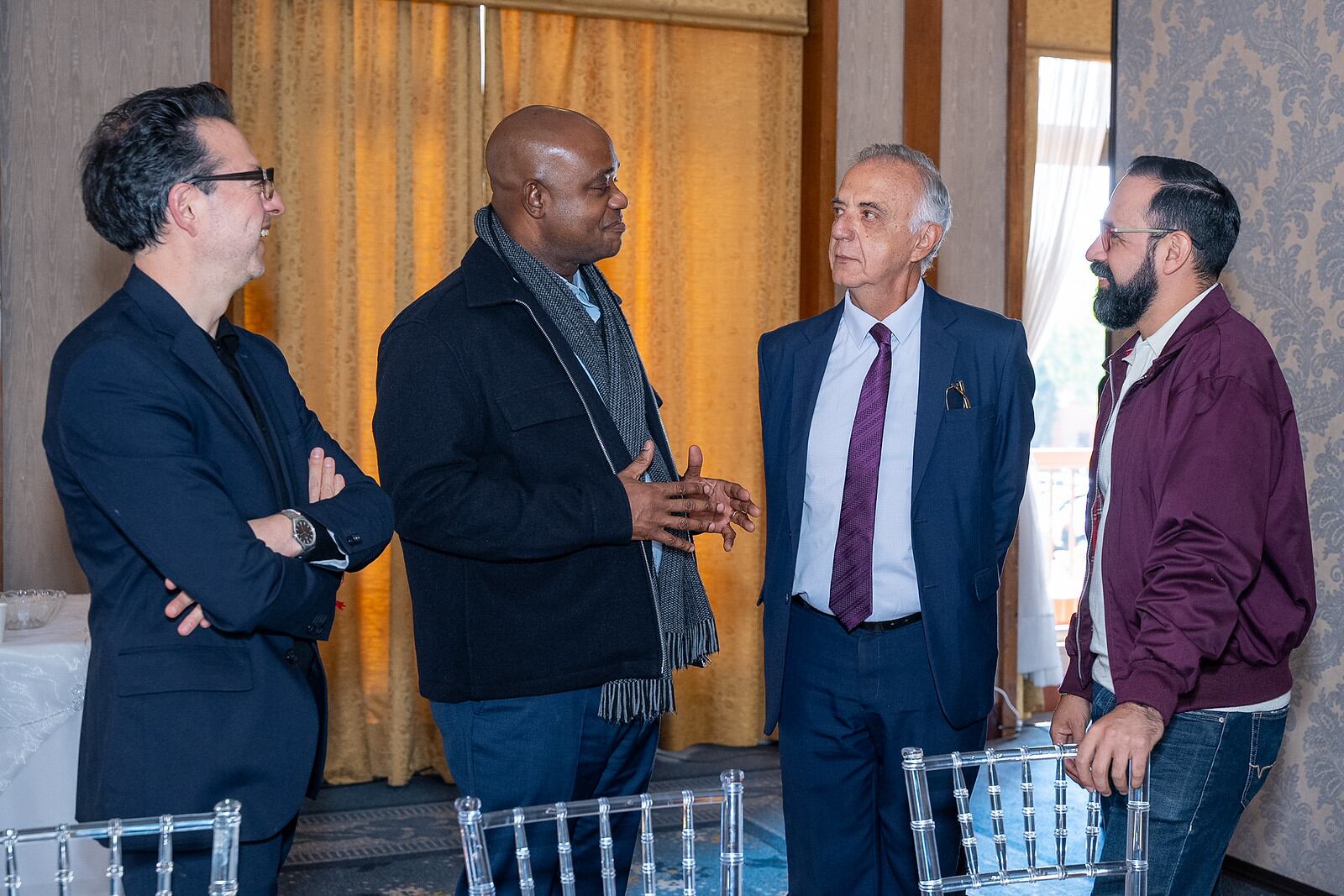 De izquierda a derecha: el ministro de Cultura Juan David Correa; el canciller Luis Gilberto Murillo; el ministro de Defensa Iván Velásquez y el de Minas Andrés Camacho.