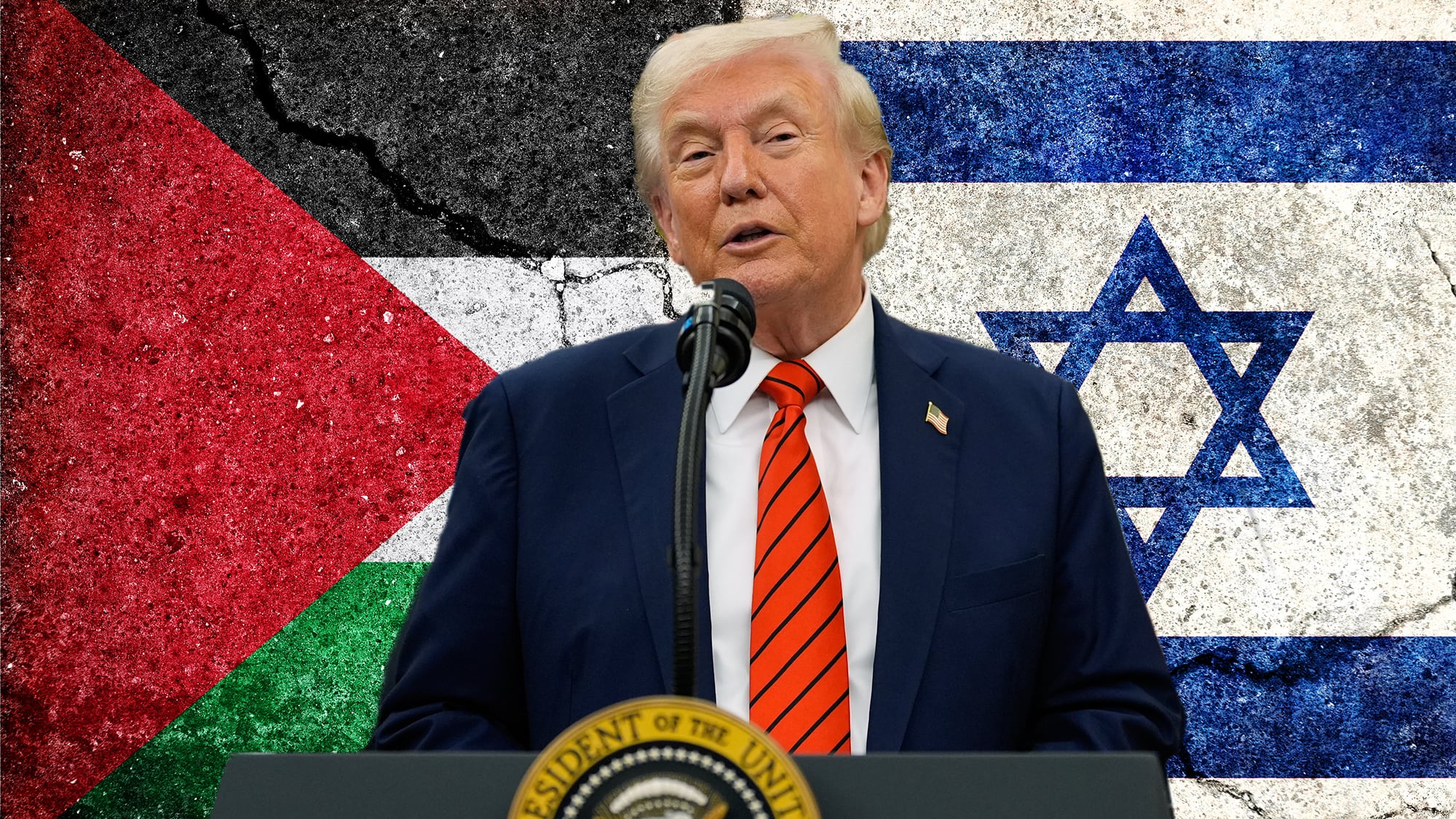 El presidente de Estados Unidos, Donald Trump, tras el acuerdo de paz para la Franja de Gaza.