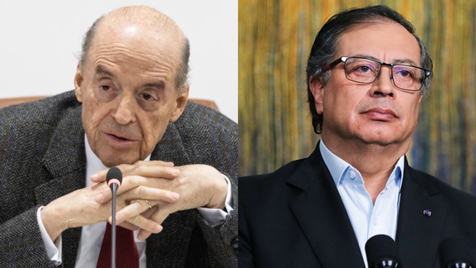 Álvaro Leyva y Gustavo Petro.