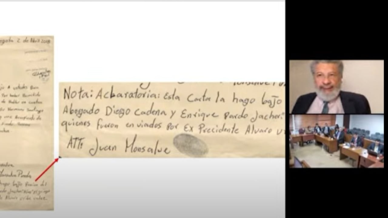 La defensa del expresidente Uribe puso de presente la teoría del "entrampamiento" ejecutada por el exparamilitar Juan Guillermo Monsalve.