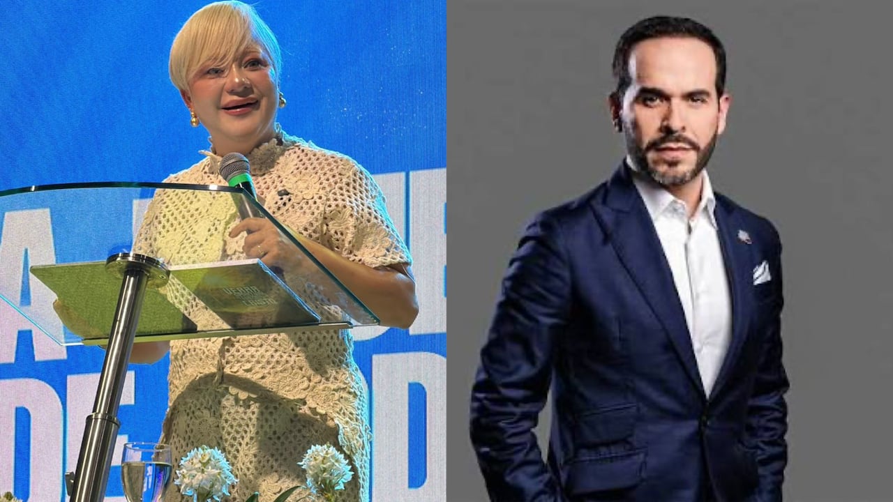 Jacyn Guerrero, teóloga y socióloga, y Abelardo De La Espriella, presidente de Colombia.