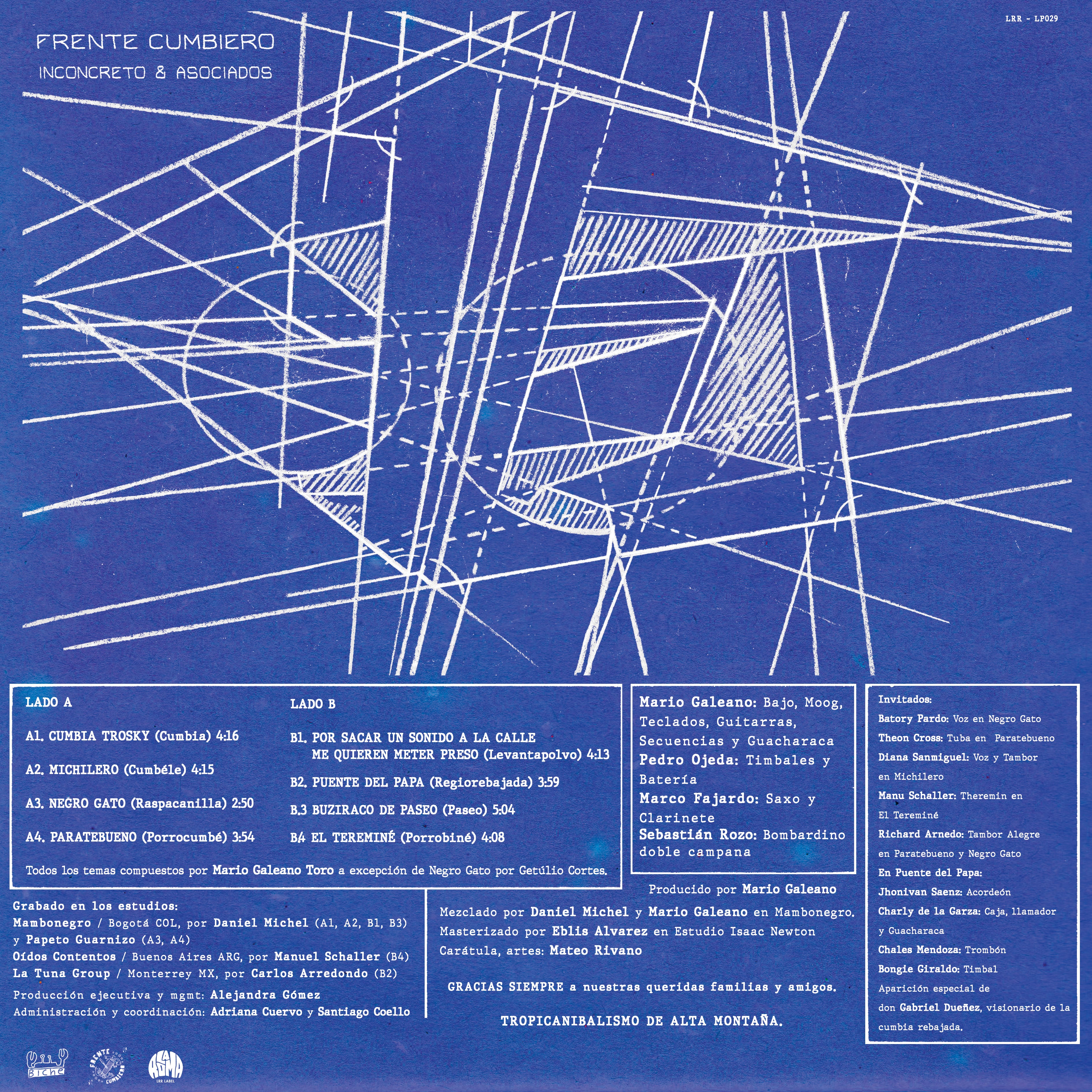 Contraportada del nuevo trabajo de Frente Cumbiero.