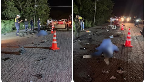 Choque entre un carro y dos motos deja tres muertos y un herido grave