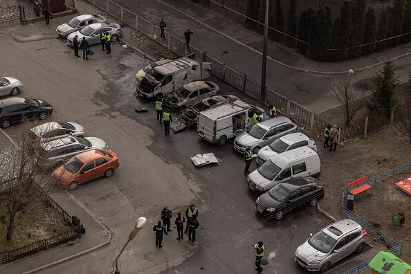 Una ola de misiles golpeó la capital ucraniana y varias otras ciudades antes del amanecer del jueves.