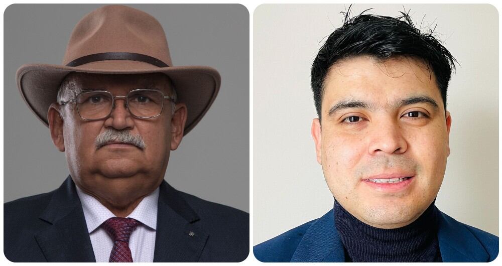 El excomisionado de la verdad Carlos Guillermo Ospina y el magíster en seguridad y defensas nacionales, Sebastián Pacheco Jiménez