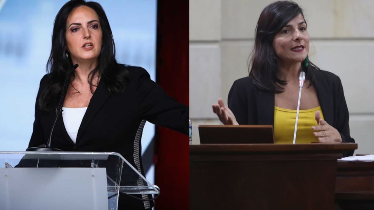 La senadora María Fernanda Cabal y la ministra Irene Vélez