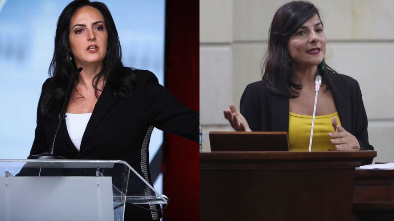 La senadora María Fernanda Cabal y la ministra Irene Vélez