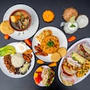 knolling of Colombian dishes