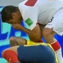 James Rodríguez tuvo un fuerte cruce con Aldo Corzo.