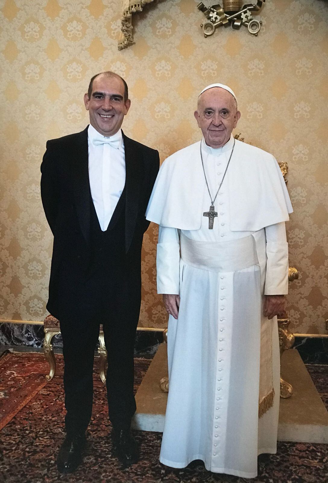 Papa Francisco y Jorge Mario Eastman