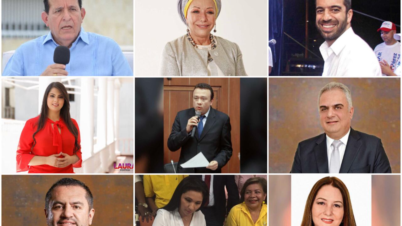 Estos son algunos de los congresistas recién elegidos, algunos en cuerpo ajeno con herederos, que tienen cuestionamientos. En la foto Álvaro Ashton quien puso a cuñada Laura Ester Fortich; Piedad Córdoba; Arturo Char; Claudia María Pérez, cuñada del condenado Eduardo Pulgar; John Moisés Besaile, hermano del condenado Musa Besaile; el corrupto Mario Castañeda del Partido Liberal; Milene Jarava esposa de Yair Acuña.