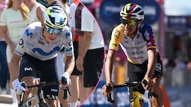 Einer Rubio y Egan Bernal. El del Movistar Team fue protagonista de la etapa 17