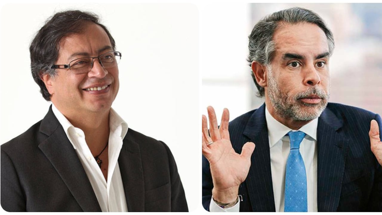 El precandidato a la Presidencial por el Pacto Histórico Gustavo Petro, y su líder de debates y senador de la República, Armando Benedetti.