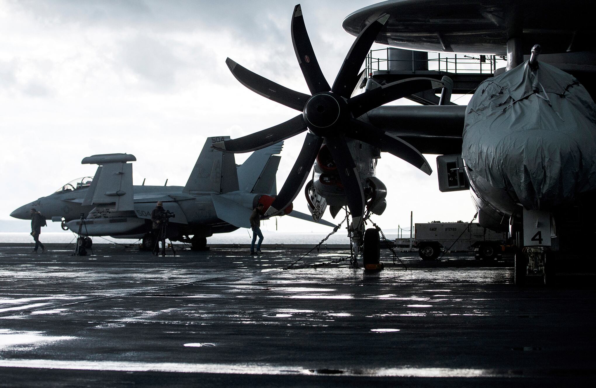 A bordo portaaviones USS Harry Truman