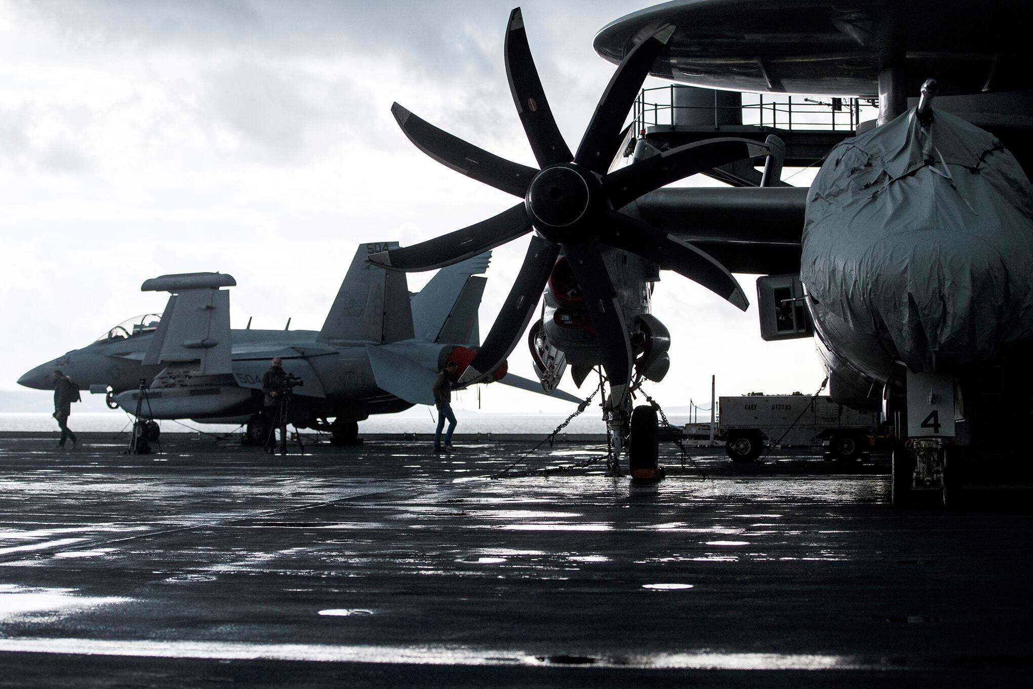 A bordo portaaviones USS Harry Truman
