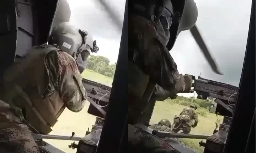 Helicóptero del Ejército aterriza en medio de combates con las disidencias de las Farc.