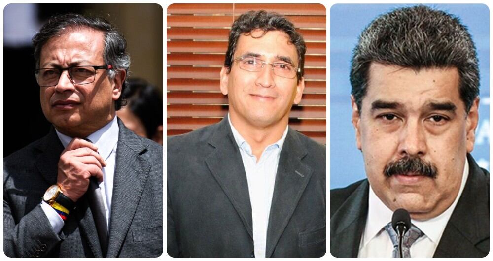 Gustavo Petro, Milton Rengifo y Nicolás Maduro.