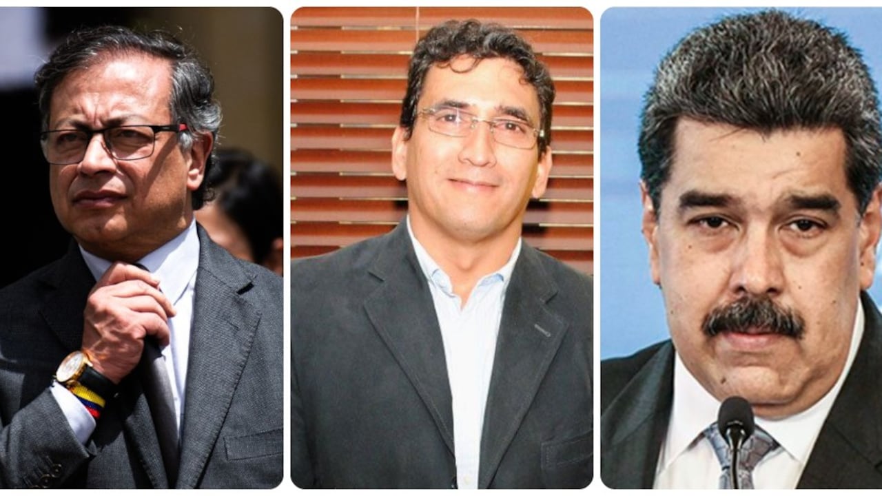 Gustavo Petro, Milton Rengifo y Nicolás Maduro.
