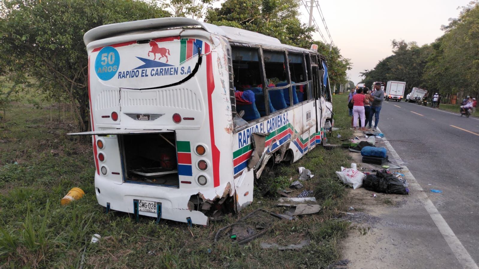 Accidente de tránsito en el departamento de Bolívar.