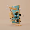 concepto de viaje. Representación 3D.