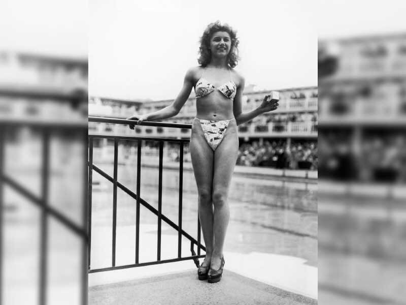 Michele Bernardini. Esta bailarina de cabaret fue la primera en lucir un bikini ante la renuencia de las modelos profesionales de desfilar con una prenda tan reveladora. 
