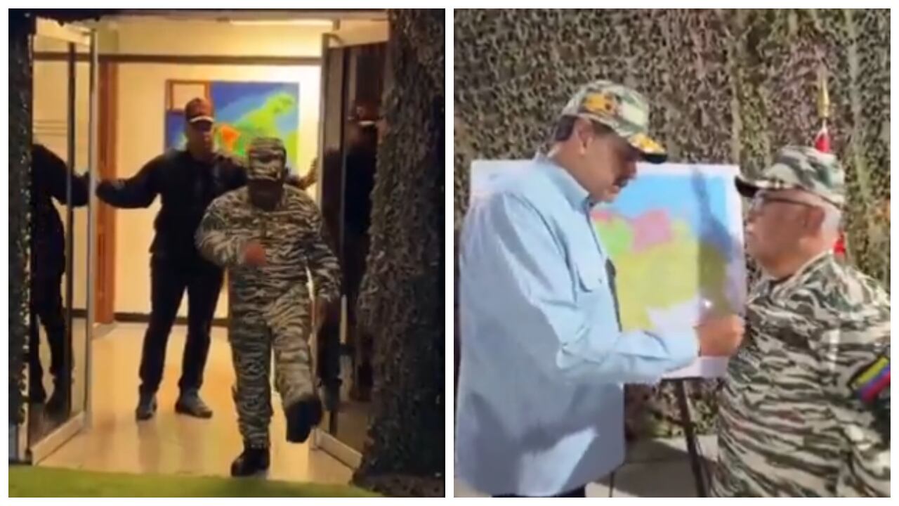 Carlos Martínez Mendoza, embajador de Venezuela en Colombia, reasumiendo como general, en presentación hecha ante Nicolás Maduro, líder del régimen venezolano.