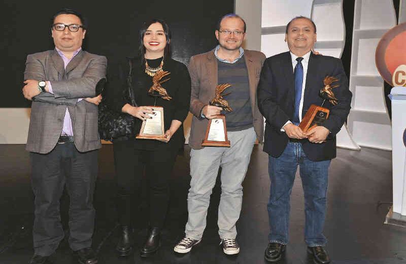 José Ángel Báez, Laura Campos, Daniel Samper Ospina y León Darío Peláez