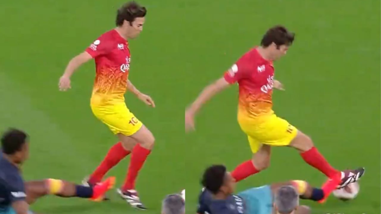 Kaká sufrió fuerte patada.
