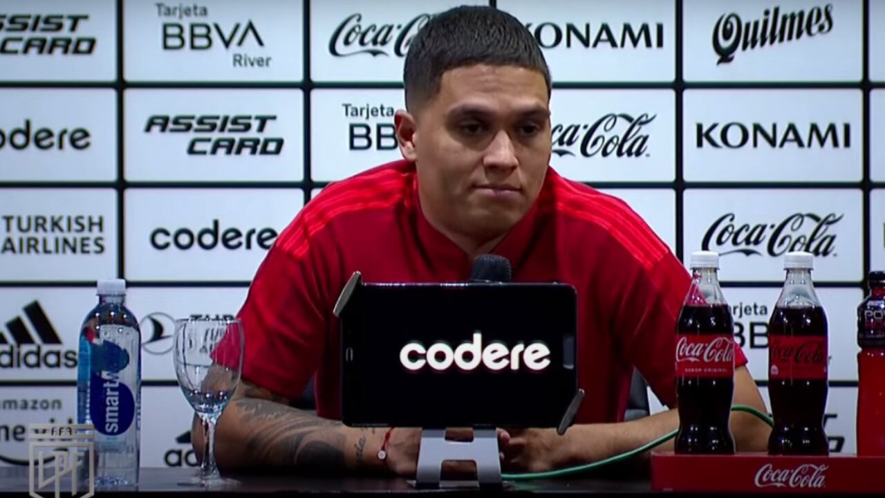 Juan Fernando Quintero marcó el cuarto gol de River en el triunfo de este domingo ante Argentinos Juniors