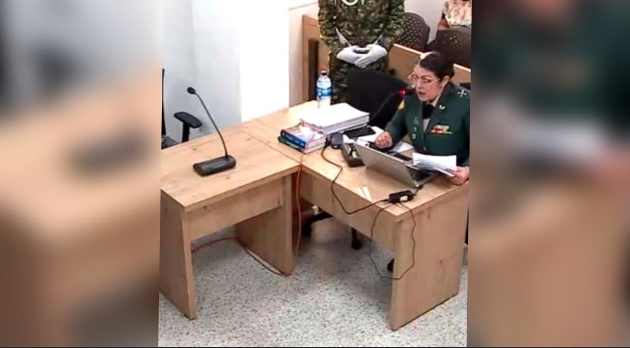 Momento en el que la Fiscalía Penal Militar pide legalización de captura contra el Mayor capturado.