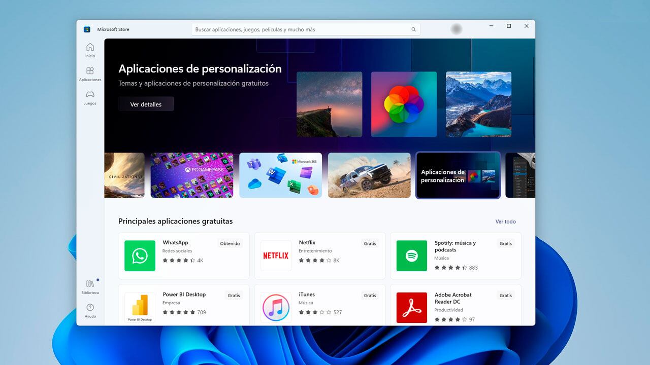 WhatsApp escritorio en la Microsoft Store