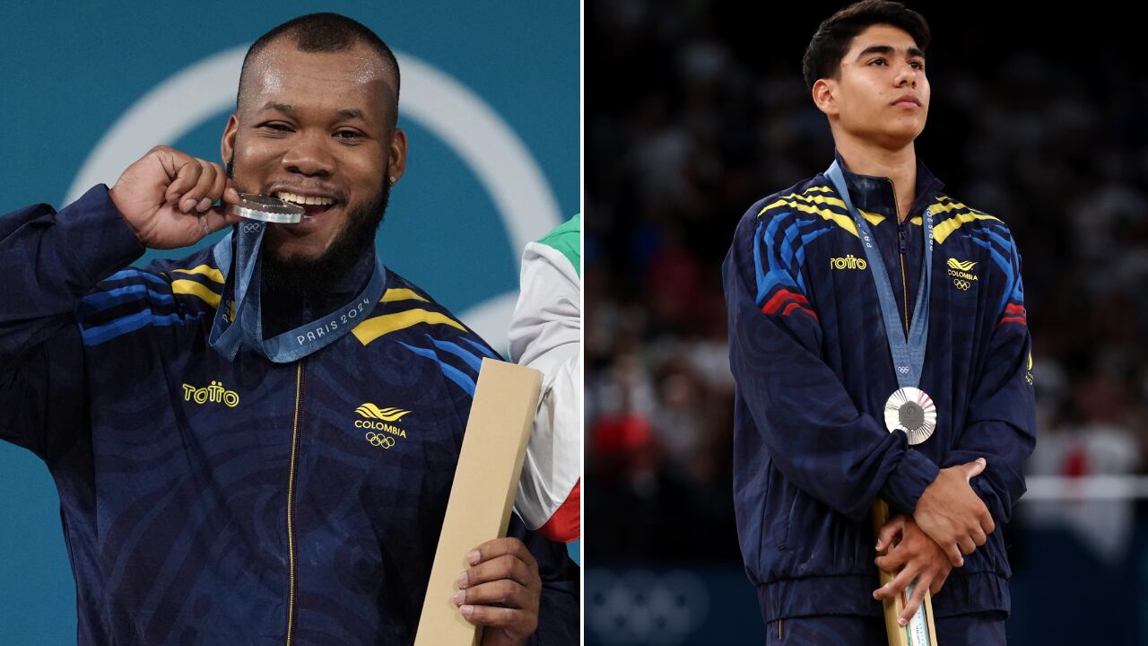 Yeison López y Ángel Barajas, los dos medallistas de Colombia en estos Juegos Olímpicos.